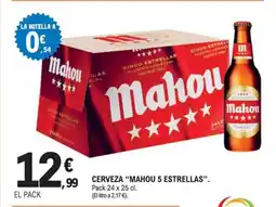 E.Leclerc MAHOU 5 ESTRELLAS Cerveza oferta
