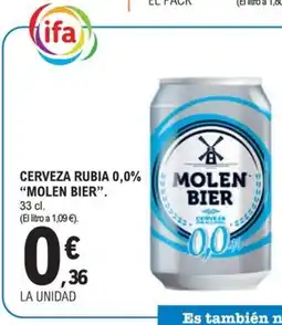 E.Leclerc MOLEN BIER Cerveza rubia 0,0% oferta