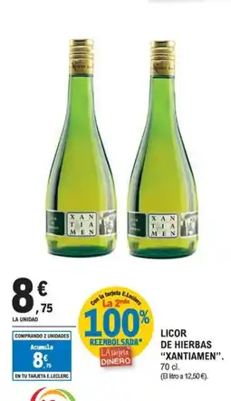 E.Leclerc XANTIAMEN Licor de hierbas oferta