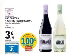 E.Leclerc FAUSTINO RIVERO ULECIA Vino cosecha oferta