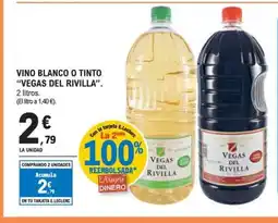 E.Leclerc VEGAS DEL RIVILLA Vino blanco o tinto oferta