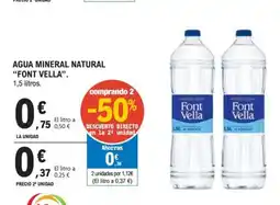 E.Leclerc FONT VELLA Agua mineral natural oferta