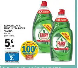 E.Leclerc FAIRY Lavavajillas a mano ultra poder oferta