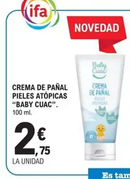 E.Leclerc BABY CUAC Crema de pañal pieles atópicas oferta