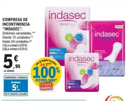 E.Leclerc INDASEC Compresa de incontinencia oferta