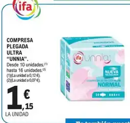 E.Leclerc UNNIA Compresa plegada ultra oferta
