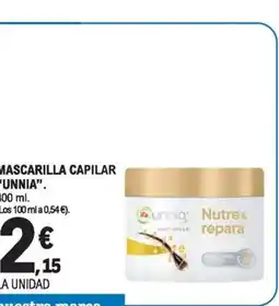 E.Leclerc UNNIA Mascarilla capilar oferta
