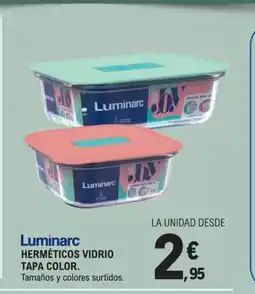 E.Leclerc LUMINARC Herméticos vidrio tapa color oferta