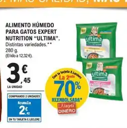 E.Leclerc ULTIMA húmedo para gatos expert nutrition oferta