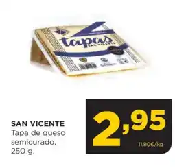 Alimerka SAN VICENTE Tapa de queso semicurado oferta