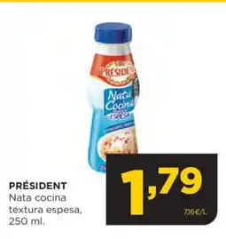 Alimerka PRÉSIDENT Nata cocina textura espesa oferta