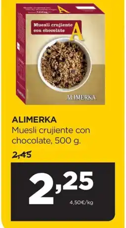Alimerka ALIMERKA Muesli crujiente con chocolate oferta