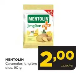 Alimerka MENTOLIN Caramelos jengibre plus oferta