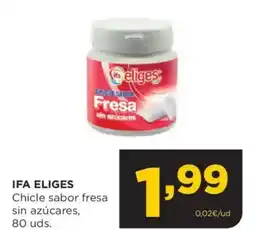 Alimerka IFA ELIGES Chicle sabor fresa sin azúcares oferta