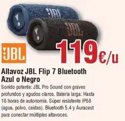 Hiper FROIZ JBL Altavoz Flip 7 Bluetooth Azul o Negro oferta