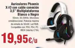Hiper FROIZ Auriculares Phoenix X-10 con cable conexión 3,5" Multiplataforma Blanco o Negro oferta