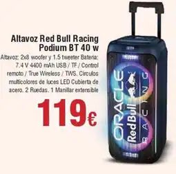 Hiper FROIZ RED BULL Altavoz Racing Podium BT 40 w oferta