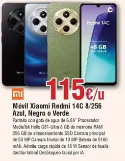 Hiper FROIZ REDMI Móvil Xiaomi14C 8/256 Azul, Negro o Verde oferta
