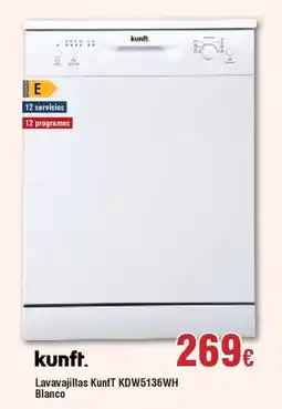 Hiper FROIZ KUNFT Lavavajillas KDW5136WH Blanco oferta