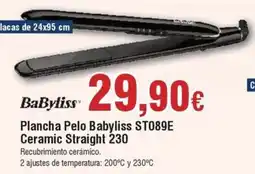 Hiper FROIZ BABYLISS Plancha Pelo ST089E Ceramic Straight 230 oferta