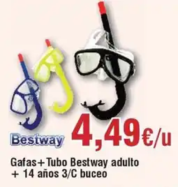 Hiper FROIZ BESTWAY Gafas+ Tubo Bestway adulto + 14 años 3/C buceo oferta