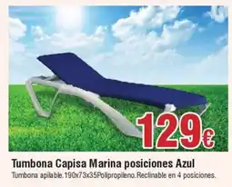 Hiper FROIZ Tumbona Capisa Marina posiciones Azul oferta