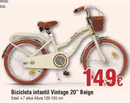 Hiper FROIZ Bicicleta infantil Vintage 20" Beige oferta