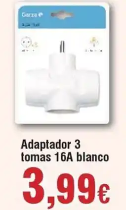 Hiper FROIZ Adaptador 3 tomas 16A blanco oferta