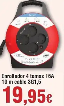 Hiper FROIZ Enrollador 4 tomas 16A 10 m cable 3G1,5 oferta