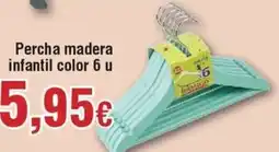 Hiper FROIZ Percha madera infantil color 6 u oferta