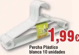 Hiper FROIZ Percha Plástico blanca 10 unidades oferta