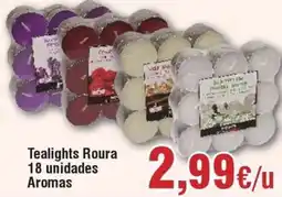 Hiper FROIZ Tealights Roura 18 unidades Aromas oferta