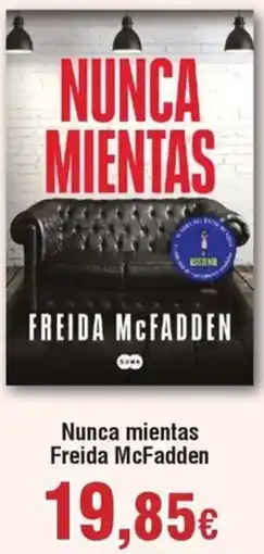Hiper FROIZ Nunca mientas Freida McFadden oferta