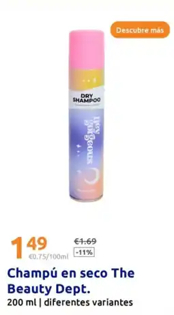 Action Champú en seco The Beauty Dept. oferta
