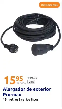 Action Alargador de exterior Pro-max oferta