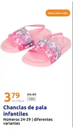Action Chanclas de pala infantiles oferta