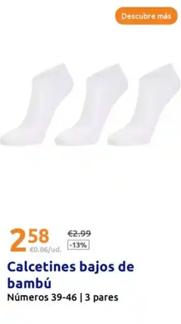 Action Calcetines bajos de bambú oferta