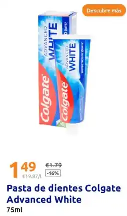Action COLGATE Pasta de dientes Advanced White oferta