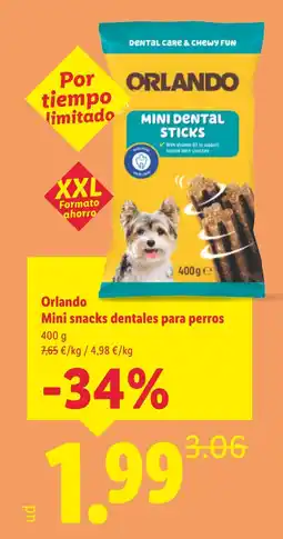Lidl ORLANDO Mini snacks dentales para perros oferta