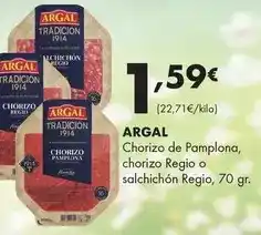 Supermercados Lupa Argal - chorizo de pamplona, chorizo regio o salchichon regio oferta