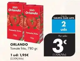 Supermercados Lupa Orlando - tomate frito oferta