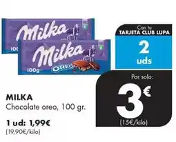 Supermercados Lupa Milka - chocolate oreo oferta