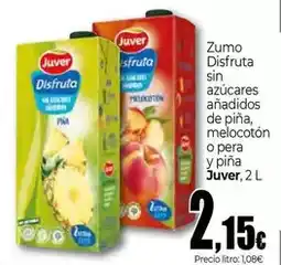 Unide Supermercados Juver - zumo disfruta sin azucares anadidos de pina oferta