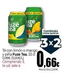 Unide Supermercados Fuze tea - té con limón o mango y pina oferta