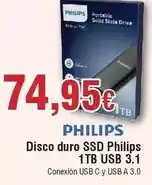 FROIZ Philips - disco duro ssd 1tb usb 3.1 oferta