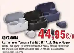 FROIZ Yamaha - auriculares tw-e3c bt azul, gris o negro oferta