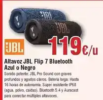 FROIZ Jbl - altavoz flip 7 bluetooth azul o negro oferta