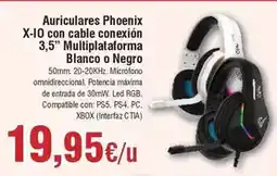 FROIZ Phoenix - auriculares con cable conexion multiplataforma blanco o negro oferta