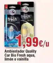 FROIZ Bio - ambientador quality car bio fresh aqua, limon o vainilla oferta