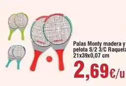 FROIZ Palas madera y pelota s/2 3/c raquete oferta